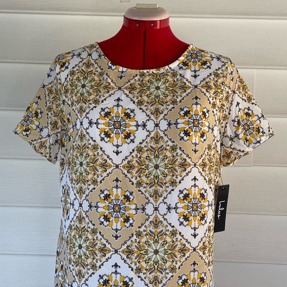 Lulu’s   Dandy Lion Medallion Print Shift Dress Sz S - Picture 3 of 12